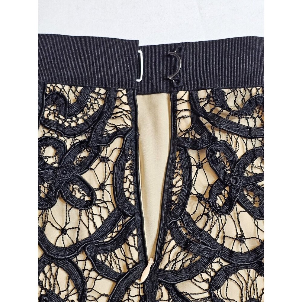 Black Lace & Silk Lining Mini Skirt By 3.1 Philip Lim Women's Sz 2 Cocktail Boho - Picture 12 of 12